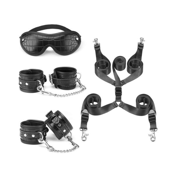 Набір для фіксації на ліжку Liebe Seele Temptation Underbed Mattress Restraint Kit + маска - фото