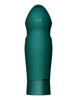 Компактна смарт секс-машина Zalo – Sesh Turquoise Green, 2 насадки, пульт ДК, кристал Swarovski - - фото №6