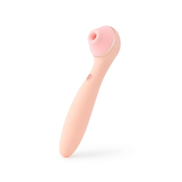 Вакуумний стимулятор з вібратором KISSTOY Polly Max Pink - - фото №3