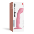 Насадка для страпона з подвійною точковою пульсацією Strap-On-Me TAPPING DILDO WAVE – CORAL PINK, М - фото №5