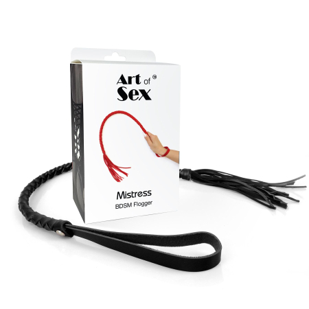 Батіг з екошкіри Art of Sex - Mistress, чорний - фото №4