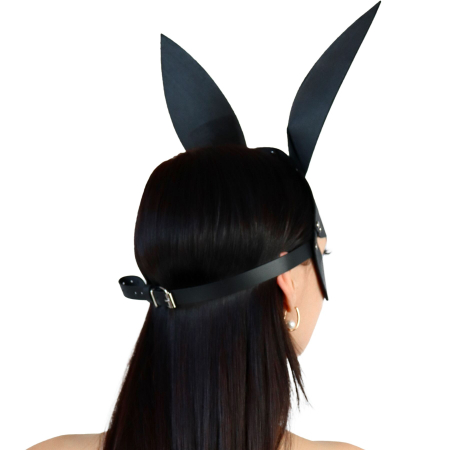 Шкіряна маска Зайчика Art of Sex - Bunny mask, колір Чорний - фото №2