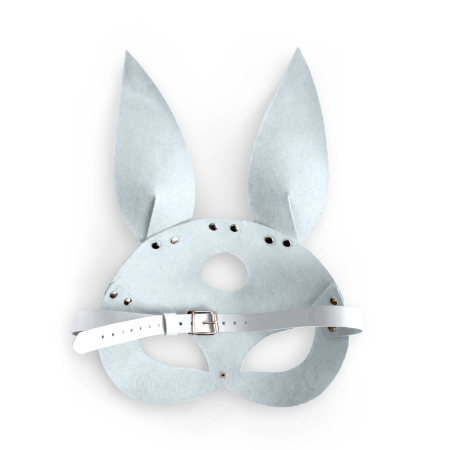 Шкіряна маска Зайчика Art of Sex - Bunny mask, колір Білий - фото №4