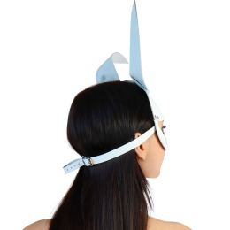 Шкіряна маска Зайчика Art of Sex - Bunny mask, колір Білий - - фото №2