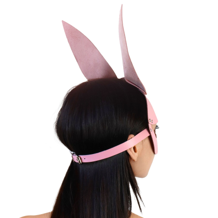 Шкіряна маска Зайчика Art of Sex - Bunny mask, колір Рожевий - фото №2