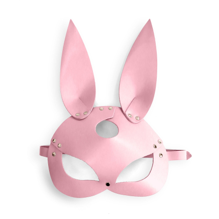 Шкіряна маска Зайчика Art of Sex - Bunny mask, колір Рожевий - фото №3