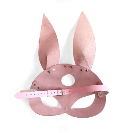 Шкіряна маска Зайчика Art of Sex - Bunny mask, колір Рожевий - фото №4
