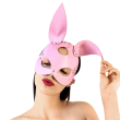 Шкіряна маска Зайчика Art of Sex - Bunny mask, колір Рожевий - фото №1