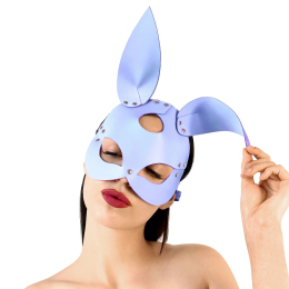 Шкіряна маска Зайчика Art of Sex - Bunny mask, колір Лавандовий - фото