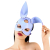 Шкіряна маска Зайчика Art of Sex - Bunny mask, колір Лавандовий 