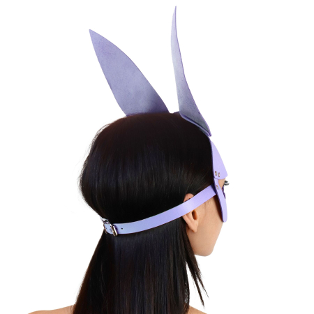 Шкіряна маска Зайчика Art of Sex - Bunny mask, колір Лавандовий №2