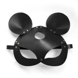 Шкіряна маска мишки Art of Sex - Mouse Mask, колір Чорний - - фото №3