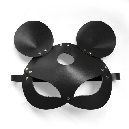 Шкіряна маска мишки Art of Sex - Mouse Mask, колір Чорний - фото №3