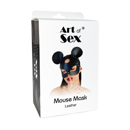 Шкіряна маска мишки Art of Sex - Mouse Mask, колір Чорний - фото №5