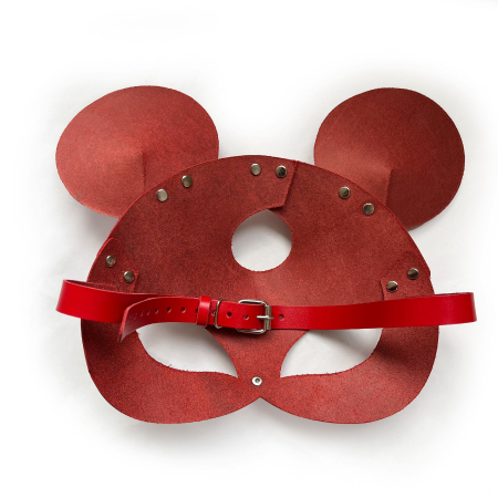 Шкіряна маска мишки Art of Sex - Mouse Mask, колір Червоний - фото №4