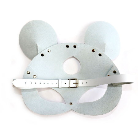 Шкіряна маска мишки Art of Sex - Mouse Mask, колір Білий №4