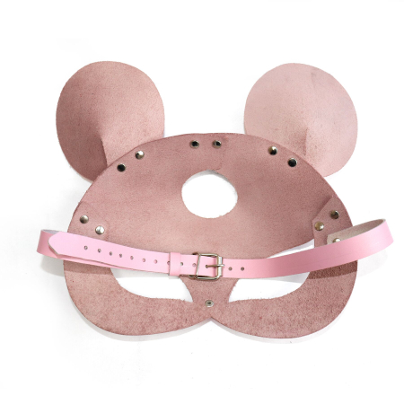 Шкіряна маска мишки Art of Sex - Mouse Mask, колір Рожевий №4