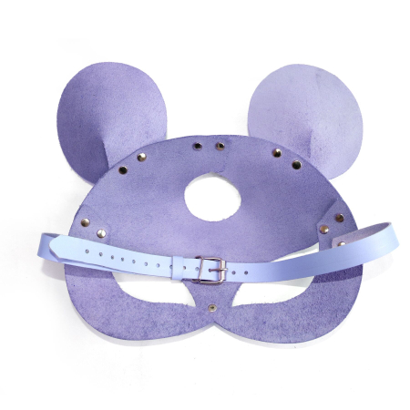 Шкіряна маска мишки Art of Sex - Mouse Mask, колір Лавандовий - фото №4