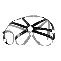 Чоловіча портупея Art of Sex - Ares, натуральна шкіра, колір Чорний, розмір L-2XL - - фото №3