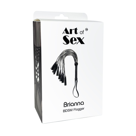 Ажурний батіг з екошкіри Art of Sex - Brianna, колір чорний - фото №4