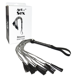 Ажурний батіг з екошкіри Art of Sex - Brianna, колір чорний - - фото №3