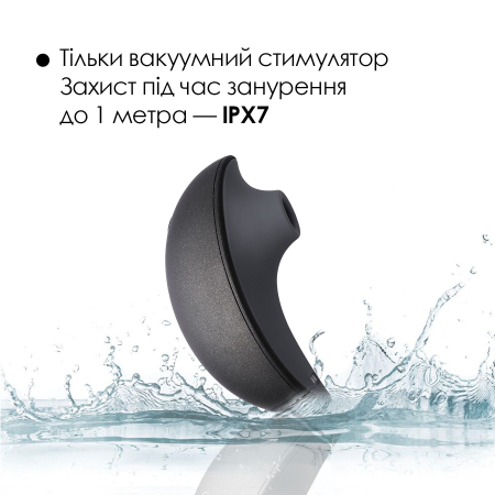 Вакуумний кліторальний смарт-стимулятор Svakom Pulse Galaxie Midnight Black, проєктор зоряного неба - фото №16
