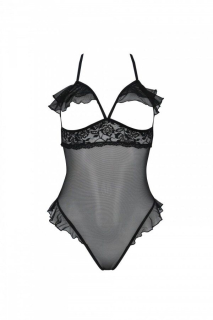 Еротичне боді Passion DOLLY BODY, L/XL, black, з відкритими чашками - - фото №3