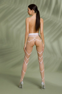 Еротичні колготки-бодістокінг Passion ECO S006 white - - фото №9