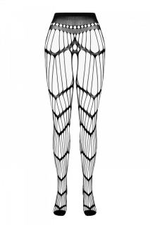 Еротичні колготки-бодістокінг Passion ECO S006 white - - фото №3