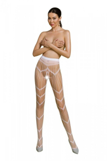 Еротичні колготки-бодістокінг Passion ECO S006 white - фото