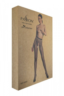 Еротичні колготки-бодістокінг Passion ECO S007 black - - фото №6