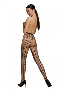 Еротичні колготки-бодістокінг Passion ECO S007 black - - фото №2