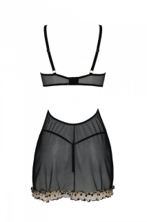 Еротичний пеньюар Passion MARINA CHEMISE, L/XL, beige - - фото №4