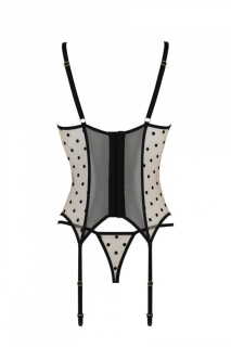 Корсет Passion MARINA CORSET, XXL/XXXL, beige, з відкритими чашками - - фото №4