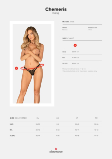 Трусики Obsessive Chemeris thong XS/S - - фото №7