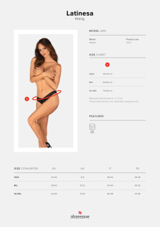 Трусики з доступом Obsessive Latinesa crotchless thong M/L Новинка - - фото №7