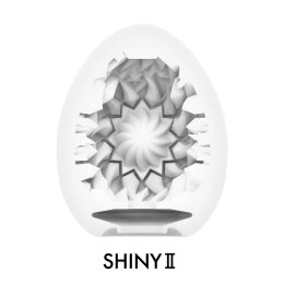 Мастурбатор-яйце Tenga Egg Shiny II, щільний TPE, пробник лубриканту 5 мл - - фото №3