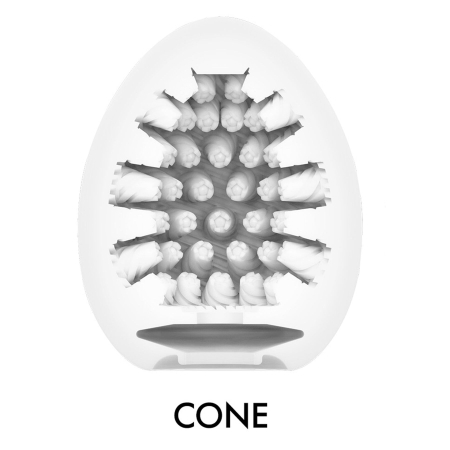 Мастурбатор-яйце Tenga Egg Cone, щільний TPE, пробник лубриканту 5 мл - фото №3