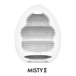 Мастурбатор-яйце Tenga Egg Misty II, щільний TPE, пробник лубриканту 5 мл - - фото №3