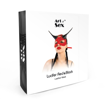 Шкіряна маска Art of Sex - Lucifer Red&Black - фото №4