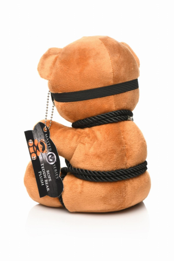 Плюшевий ведмедик ROPE Teddy Bear БДСМ у шкіряній масці та обв’язці, 22x16x12 см №3