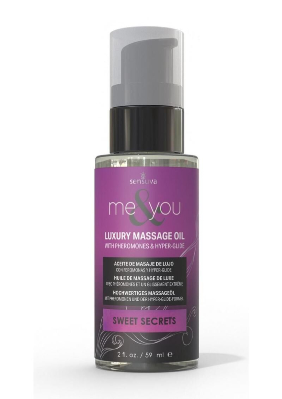 Масажна олія Sensuva Me&You - Sweet Secrets (Pomegranate, Fig, Coconut & Plumeria) 59 мл - фото