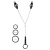 Затискач для сосків Art of Sex - Nipple Clamps for Men Black clover з ерекційними кільцями - фото