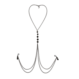 Прикраса на груди з натуральним камінням Art of Sex - Nipple clamps Lava - фото