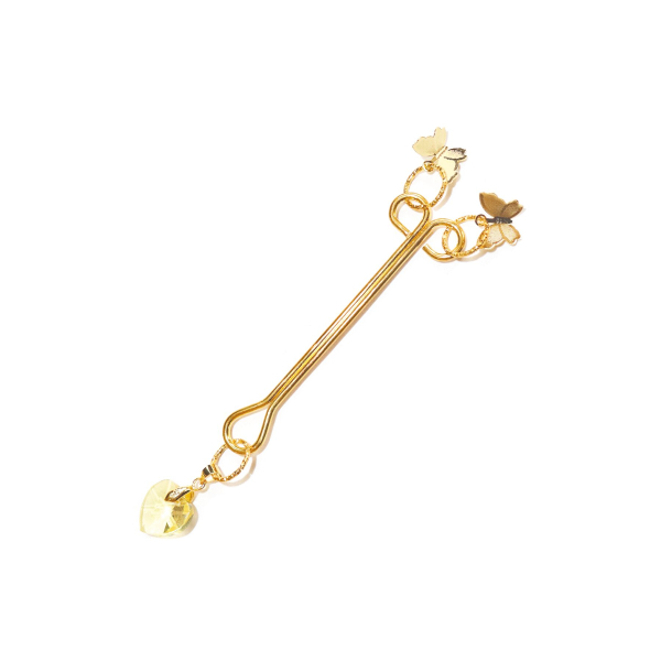 Затискач для клітора Art of Sex - Clit Clamp Butterfly, золото 