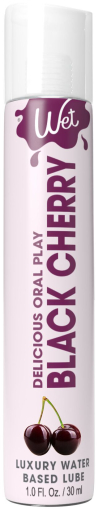 Лубрикант на водній основі Wet Oral Play Black Cherry (30 мл), їстівний, без цукру - фото