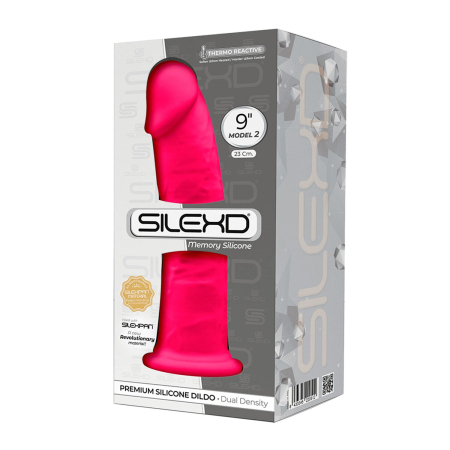 Фалоімітатор SilexD Oscar Pink (MODEL 2 size 9in), двошаровий, силікон + Silexpan, діаметр 5,4см - фото №3