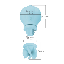 Вібратор Adrien Lastic Caress Blue з насадками для стимуляції ерогенних зон, які обертаються. - - фото №5