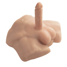 Півторс з фалоімітатором на присосці SilexD Apollo S Male Torso, суперреалістичний, термореактивний - фото