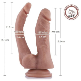 Подвійний фалоімітатор Hismith 9.8" Double Penetrator Silicone Dildo - - фото №2